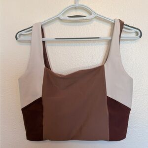 YPB Abercrombie & Fitch Color Block Square Neck Sports Bra L